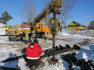 Бурение свай под фундамент