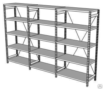 Стеллаж металлический для склада размеры