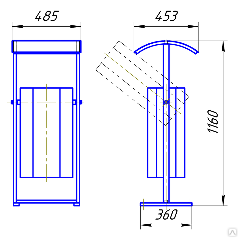 Размеры уличной урны. Урна переворачивающаяся размер 1100х485х235 мм характеристики. Урна уличная чертеж с размерами. Урна переворачивающаяся из стального листа размер 1100х485х235 мм. Урна уличная мет 26л квадрат чертеж спецификация.