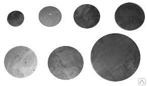 Заглушка - пятак (сталь, медь, нерж, латунь, титан) d 60 мм S0,5-40 мм