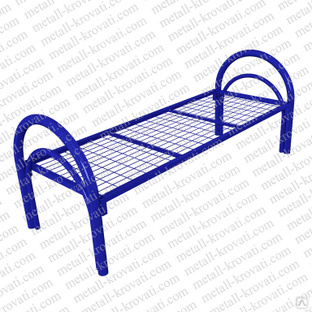 Кровать металлическая одноярусная усиленная сетка сварная 100х50мм (2 перем #1
