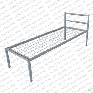 Кровать металлическая одноярусная сетка сварная 100*100мм "КС-0" эконом-кла #1