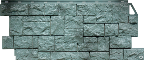 Фасадные панели FineBer серии «Камень дикий» Серо-зелёный