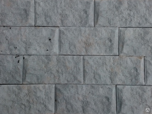 Фасадная плитка " Рваный камень" 127 х 267 х 15 мм серая #1