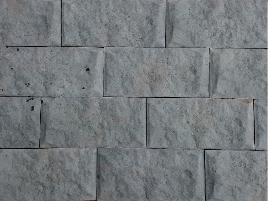 Фасадная плитка " Рваный камень" 195х265х15мм серая