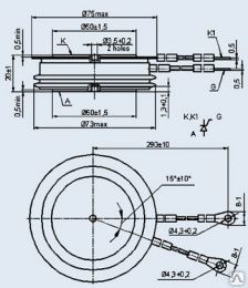 Силовой тиристор ТБ353-1000