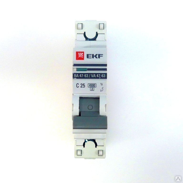 Выключатель автоматический однополюсный 3А С ВА47-63 4.5кА PROxima ...