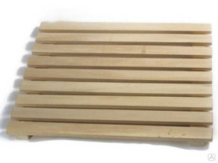 Решетка на пол деревянная 32*68см, для бани и сауны 
