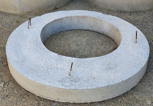 Крышка для септика из бетонных колец 1метр 