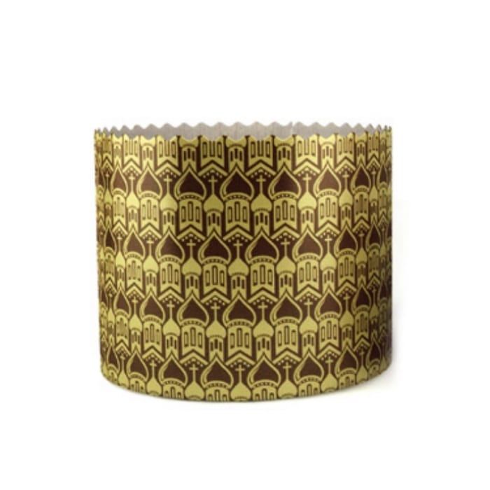 Форма для кулича с узором в виде золотых куполов (h 85 мм, d 70 мм) кор. 3000 шт. Noname