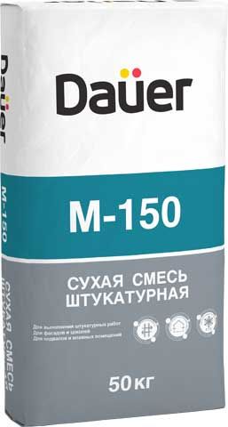 Dauer® Сухая смесь М-150 Штукатурная, 50 кг, ПМД-10