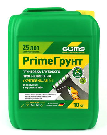 Грунтовка GLIMS - PrimeГрунт, 10 кг, канистра