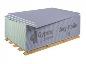 Aku-Line ГКЛА Gyproc, 2500 х 1200 х 12,5 мм (3м2/лист; 48 шт/паллет)