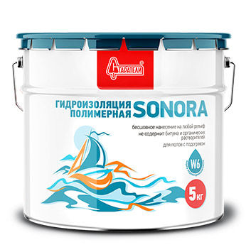 Гидроизоляция полимерная Sonora 5 кг ведро, Старатели