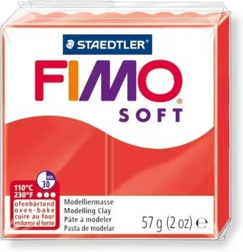 Полимерная глина FIMO Soft, "Мандарин", 57гПолимерная глина FIMO Soft, "Индийский красный", 57г