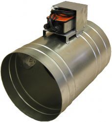 Клапан противопожарный 100 мм электромагнитный привод 220, 24 В LVR(60)
