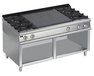 Плита со сплошной поверхностью газовая 900 серии Apach Chef Line Lrstg169R4Os