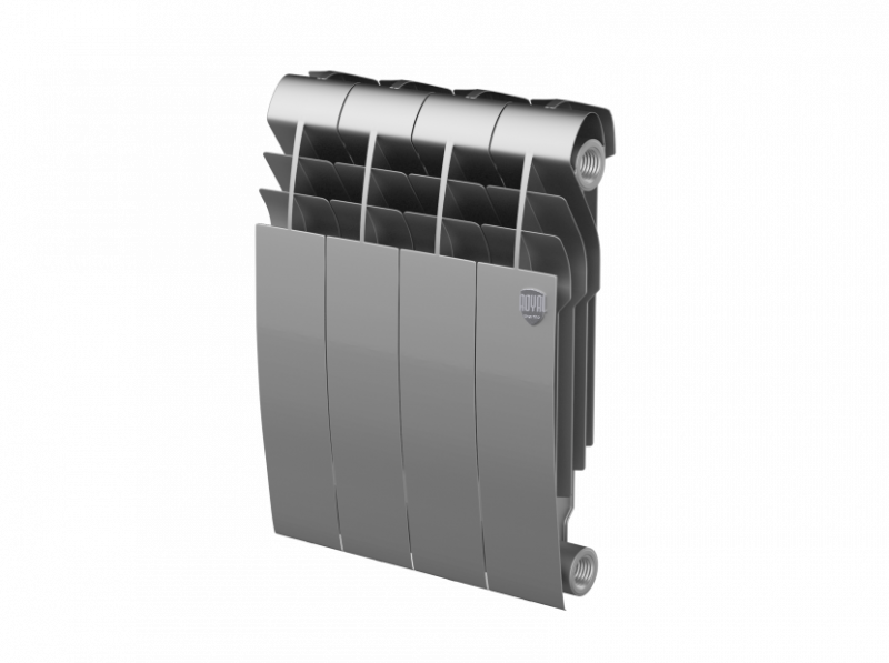 Радиатор биметаллический Royal Thermo BiLiner 350 /Silver Satin - 4 секции rklm-00756