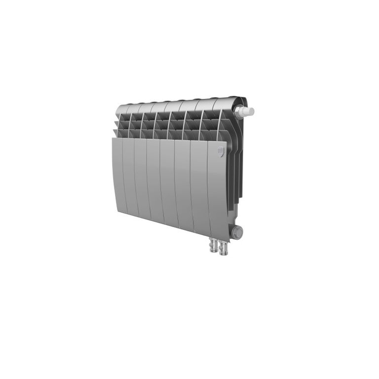 Радиатор биметаллический Royal Thermo BiLiner 350 /Silver Satin VR - 8 секций rklm-00908