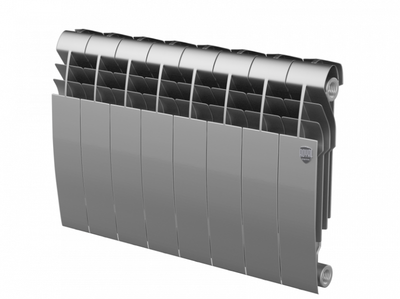 Радиатор биметаллический Royal Thermo BiLiner 350 /Silver Satin - 8 секций rklm-01362