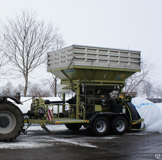 Передвижная вальцовая плющилка влажного зерна с прессом Romill CP2 Plus ...