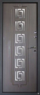 Входная дверь металлическая H-7 Черный и зеленый металлик / Венге