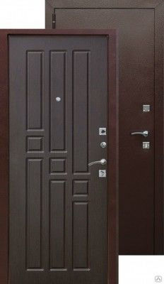 Входная дверь металлическая Гарда 8 Медь-антик / Венге