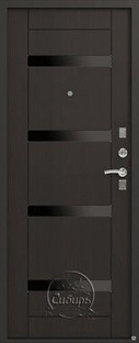 Входная дверь металлическая S-5 Черный шёлк-Венге