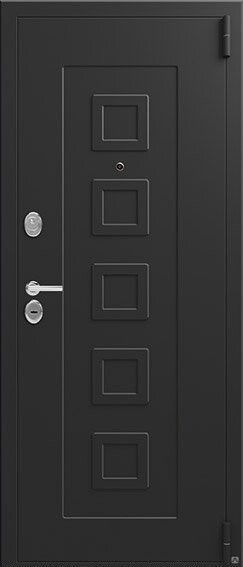 Входная дверь металлическая L-6 Черный шёлк-Монблан 2