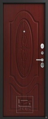 Входная дверь металлическая Z-7 Черный шелк -Махагон