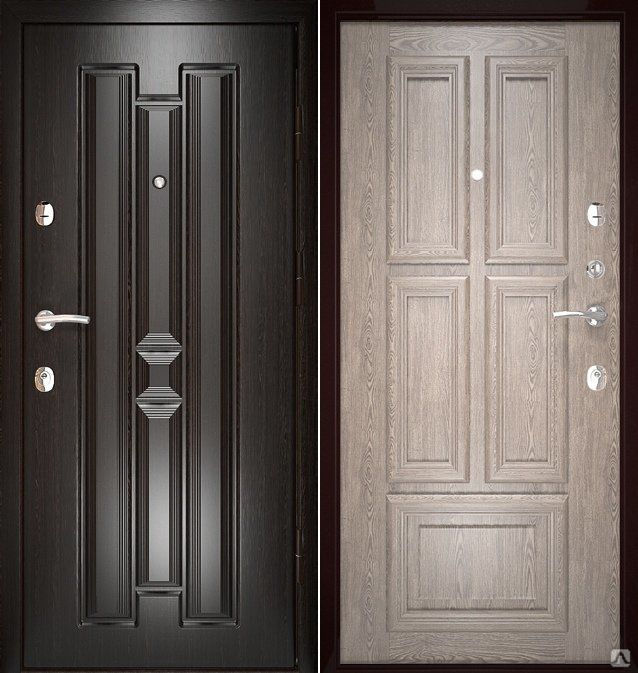 Левая дверь Монарх 2 Магнолия черный муар / лиственница крем 960х2050