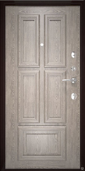 Дверь Монарх 1 3 Магнолия черный муар / лиственница крем 960х2050