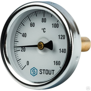 Термометр биметаллический STOUT с погружной гильзой корпус 63 мм гильза 50 мм 1/ 2" SIM-0002-635015 Stout 
