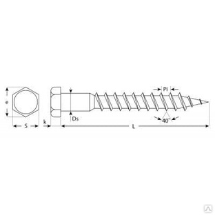 Шурупы ШДШ с шестигранной головкой (DIN 571), 110 х 6 мм, 1 100 шт, ЗУБР 300450-06-110-1100 