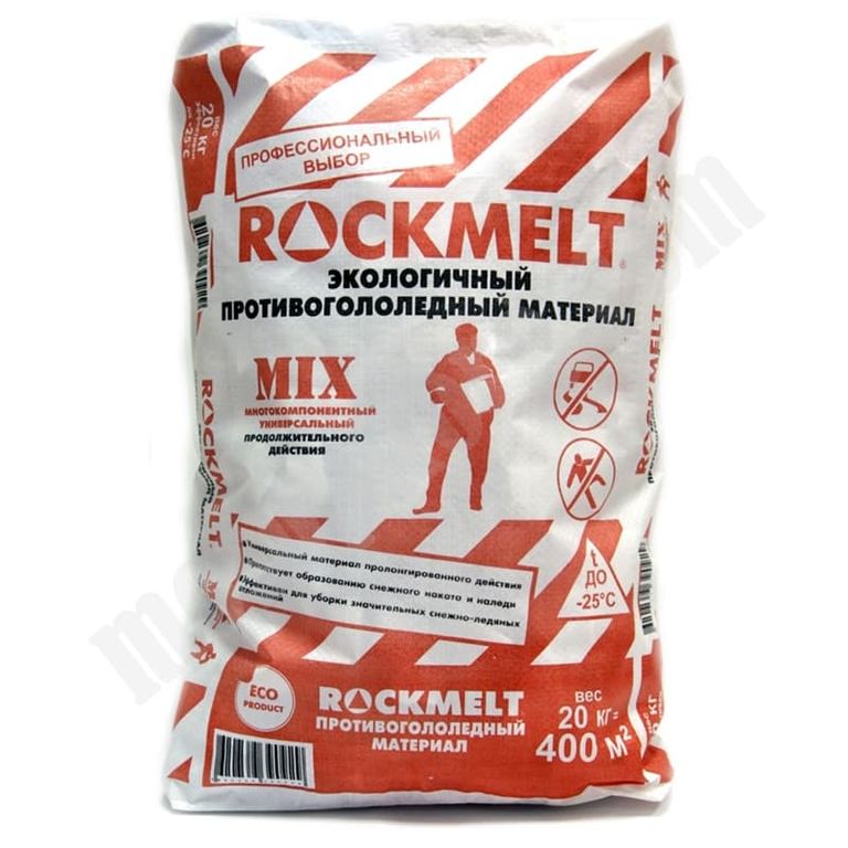 Противогололедный реагент Rockmelt Mix (до -30°С), 20кг С-000238714