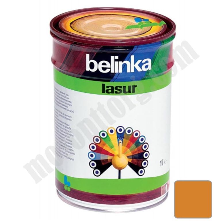 Лазурное покрытие для защиты древесины "Belinka Lasur", орех (№16), 1л С-000116852