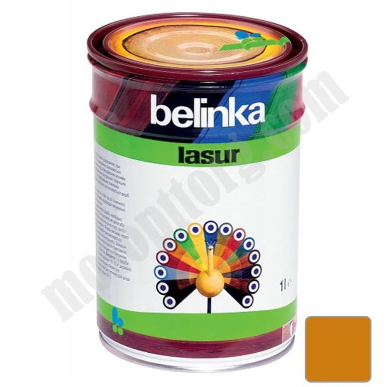 Лазурное покрытие для защиты древесины "Belinka Lasur", дуб (№15), 1л С-000116851 BELINKA