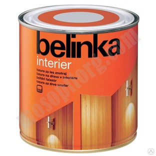 Лазурное покрытие для защиты древесины внутри помещений "BELINKA INTERIER" прозрачный /№61/ 0,75л С-000116899 