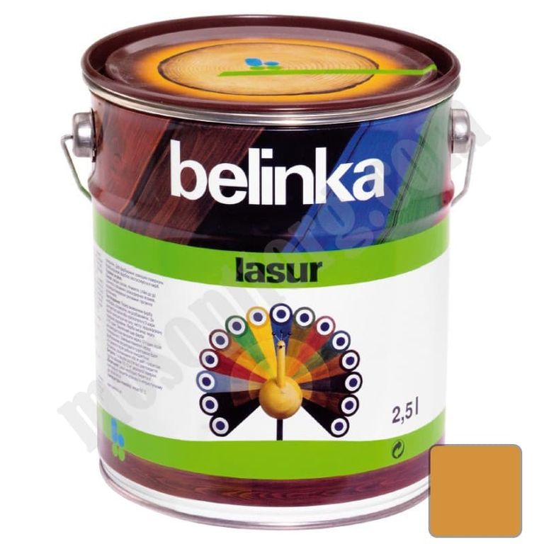 Лазурное покрытие для защиты древесины "Belinka Lasur", орех (№16), 2,5л С-000116859