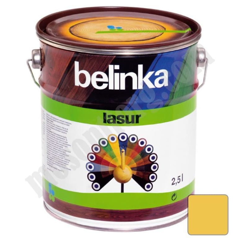 Лазурное покрытие для защиты древесины "Belinka Lasur", сосна (№13), 2,5л С-000116857