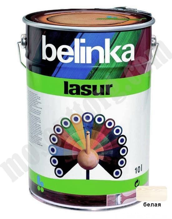 Лазурное покрытие для защиты древесины "Belinka Lasur", белая (№11) 10л С-000116861 BELINKA