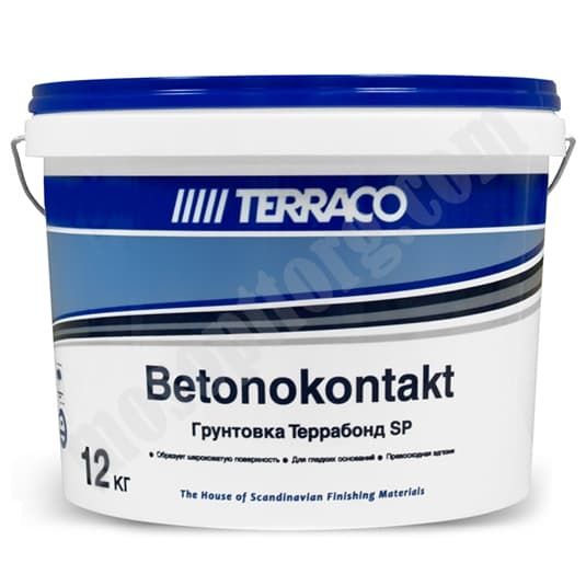 Грунтовка /Бетон-контакт/ для внутренних и наружных работ Terrabond SP, 12кг / 6812312 С-000238789 Террако