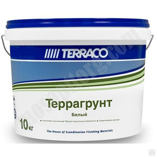 Грунтовка для внутренних и наружных работ Terragrunt White/Colored Clear, 10кг / 68120110 С-000238791 Террако 