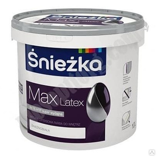 Краска для стен и потолков "MAX" моющаяся, латексная 1л./Sniezka С-000085198 