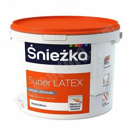 Краска для стен и потолков "Super Latex" матовая водно-дисперсионная полиакриловая 0.94л /Sniezka/ С-000185219