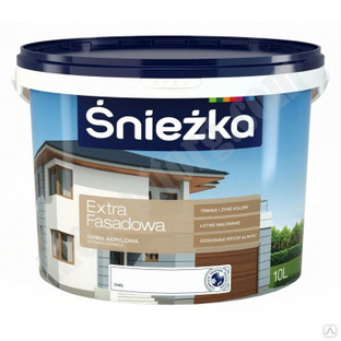 Краска фасадная "SNIEZKA" белая, акриловая 1 л. С-000139044 Sniezka Белпол 