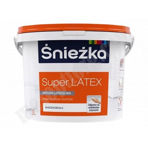 Краска для стен и потолков "Super Latex" матовая водно-дисперсионная полиакриловая 2.82л /Sniezka/ С-000185221 Sniezka Б