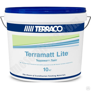Краска интерьерная акриловая Terraco Terramatt Lite, 10л / 6217410 С-000238802 TERRACO 