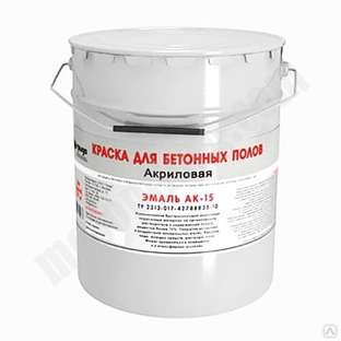 Эмаль для бетонных полов "АК-15" красная, износостойкая, акриловая 15 кг /Грида С-000175128 