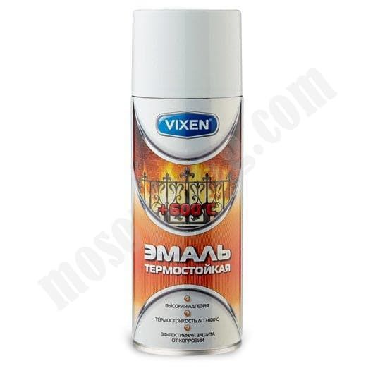 Эмаль-аэрозоль универсальная термостойкая белая "VIXEN" 520 мл/ VX-53001 С-000140961